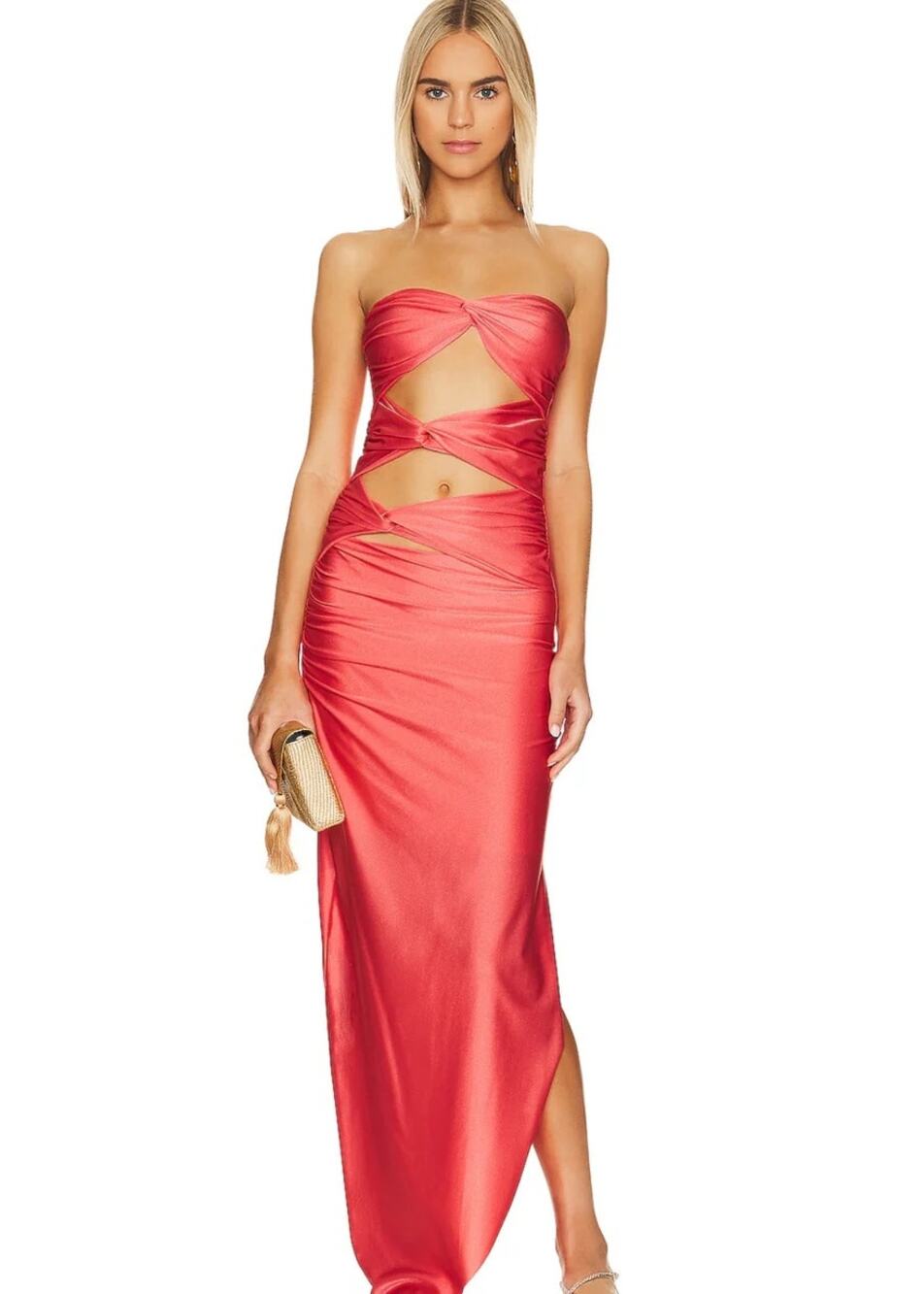 NWT $285 Baobab Collection Vera Maxi Dress in Coral - M